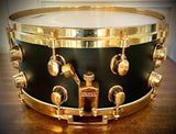Mapex Black Panther 14x6.5” Maple Snare in Flat Black with Brass Hardware