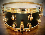 Mapex Black Panther 14x6.5” Maple Snare in Flat Black with Brass Hardware