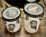 DrumPickers Custom 6x8” & 6x10” Silo Drums in Arctic White & Black Nickel 2.3mm Hoops