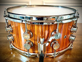 Tama S.L.P. G-Maple 14x7” Limited Edition Snare Drum in High Gloss Natural Zebra Wood