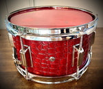 DrumPickers 10x5.5” Firecracker Snare Drum in Red Reptile Finish Ply