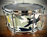 Thumper Custom Drums 13x7” All Maple Snare Drum in Killer Camouflage Rockin’ Wrap