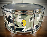 Thumper Custom Drums 13x7” All Maple Snare Drum in Killer Camouflage Rockin’ Wrap