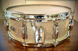 Slingerland Vintage 1977 Artist Model 14x5.5” Snare Drum in Silver Sparkle