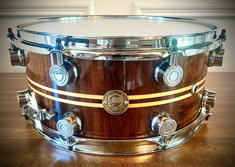 DrumPickers Custom 14x6.5” Black Walnut Stave Construction Snare Drum