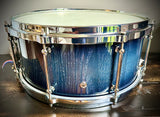 DrumPickers 14x6.5” Custom Oak Stave Snare Drum in Deep Blue Burst