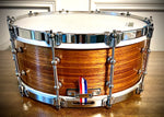 DrumPickers Custom Heritage Series 14x6” Snare Drum in Ribbon Mahogany Finish