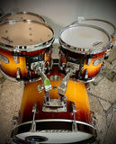 Pearl Session Studio Series 4-Piece Shell Pack in Tobacco Road finish with Wool Lined Drum Seeker Drum Bags