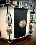 DrumPickers 5pc Vintage Professional Drum Kit in Van Halen Black & White Stripe Tribute