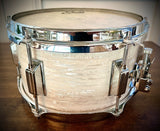 DrumPickers 10x5.5” Firecracker Snare Drum in Strata White Pearl
