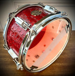 DrumPickers 10x5.5” Firecracker Snare Drum in Red Reptile Finish Ply