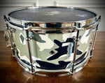 Thumper Custom Drums 13x7” All Maple Snare Drum in Killer Camouflage Rockin’ Wrap