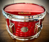 DrumPickers 10x5.5” Firecracker Snare Drum in Red Reptile Finish Ply