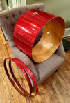 Wrap/Rewrap A Bass Drum In Your Color/Finish Choice - Service