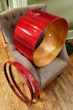 Wrap/Rewrap A Bass Drum In Your Color/Finish Choice - Service