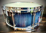 DrumPickers 14x6.5” Custom Oak Stave Snare Drum in Deep Blue Burst