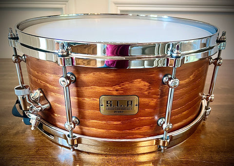 Tama S.L.P. Fat Spruce Snare Drum - 14x6 Inch in Natural Satin Finish