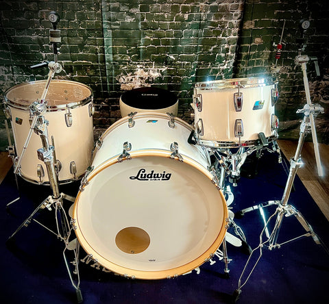 Ludwig Classic Maple 3pc Drum Kit - White Cortex