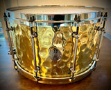 DrumPickers 14x8” 1.5mm Hammered Brass “Fatback II” Snare Drum