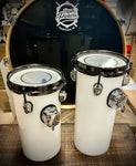 DrumPickers Custom 6x12” & 6x14” Silo Drums in Arctic White & Black Nickel 2.3mm Hoops
