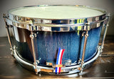 DrumPickers 14x6.5” Custom Oak Stave Snare Drum in Deep Blue Burst