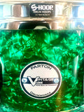 Parton Drumworks - 14x5.5” Vintage Vibe Snare Drum in Green Oyster Pearl