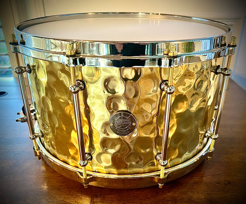 DrumPickers 14x8” 2.5mm Hammered Brass “Fatback” Snare Drum