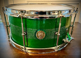 DP Custom “Green Machine” 14x6.5” 6-Ply Maple Snare Drum