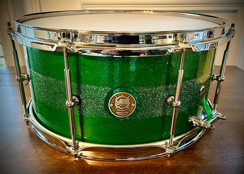 DP Custom “Green Machine” 14x6.5” 6-Ply Maple Snare Drum
