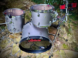 Ludwig Neusonic 3pc Shell Pack in Silver Dust (22x14”BD, 16x16”FT, 13x9”RT)