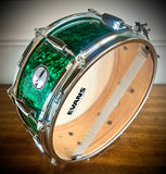 Parton Drumworks - 14x5.5” Vintage Vibe Snare Drum in Green Oyster Pearl