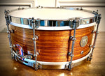 DrumPickers Custom Heritage Series 14x6” Snare Drum in Ribbon Mahogany Finish