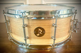 Rana 14x5.5” Solid Single-Ply Ash Snare Drum with Maple Reinforcement Rings