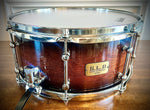 Tama S.L.P. Dynamic Kapur Snare Drum - 6.5 x 14” - Black Kapur Burst