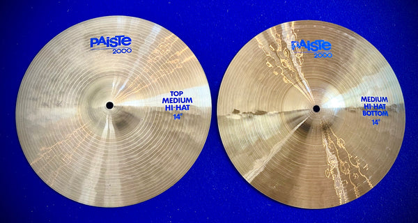 Paiste 14” Medium 2000 Hi Hat Cymbals (Pair) – DrumPickers