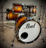 Pearl Session Studio Series 4-Piece Shell Pack in Tobacco Road finish with Wool Lined Drum Seeker Drum Bags