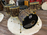 DrumPickers Professional 4-Pc Drum Kit in Screamin Cheetah Wheelie Wrap-Includes Hardware