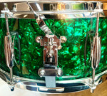 Parton Drumworks - 14x5.5” Vintage Vibe Snare Drum in Green Oyster Pearl