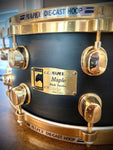 Mapex Black Panther 14x6.5” Maple Snare in Flat Black with Brass Hardware