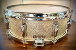 Slingerland Vintage 1977 Artist Model 14x5.5” Snare Drum in Silver Sparkle
