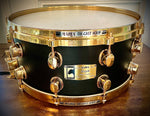 Mapex Black Panther 14x6.5” Maple Snare in Flat Black with Brass Hardware