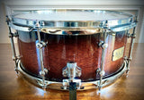 Tama S.L.P. Dynamic Kapur Snare Drum - 6.5 x 14” - Black Kapur Burst