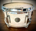 DrumPickers 10x5.5” Firecracker Snare Drum in Strata White Pearl