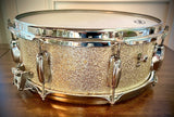 Slingerland Vintage 1977 Artist Model 14x5.5” Snare Drum in Silver Sparkle