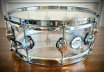 DW Design Series Clear Acrylic Snare Drum - 14x5.5”