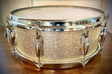 Slingerland Vintage 1977 Artist Model 14x5.5” Snare Drum in Silver Sparkle