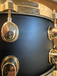 Mapex Black Panther 14x6.5” Maple Snare in Flat Black with Brass Hardware