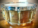 DrumPickers 14x6.5” “Gold Leaf Groove” 8-Ply N.A. Maple Snare Drum