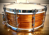 DrumPickers Custom Heritage Series 14x6” Snare Drum in Ribbon Mahogany Finish