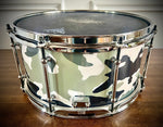 Thumper Custom Drums 13x7” All Maple Snare Drum in Killer Camouflage Rockin’ Wrap